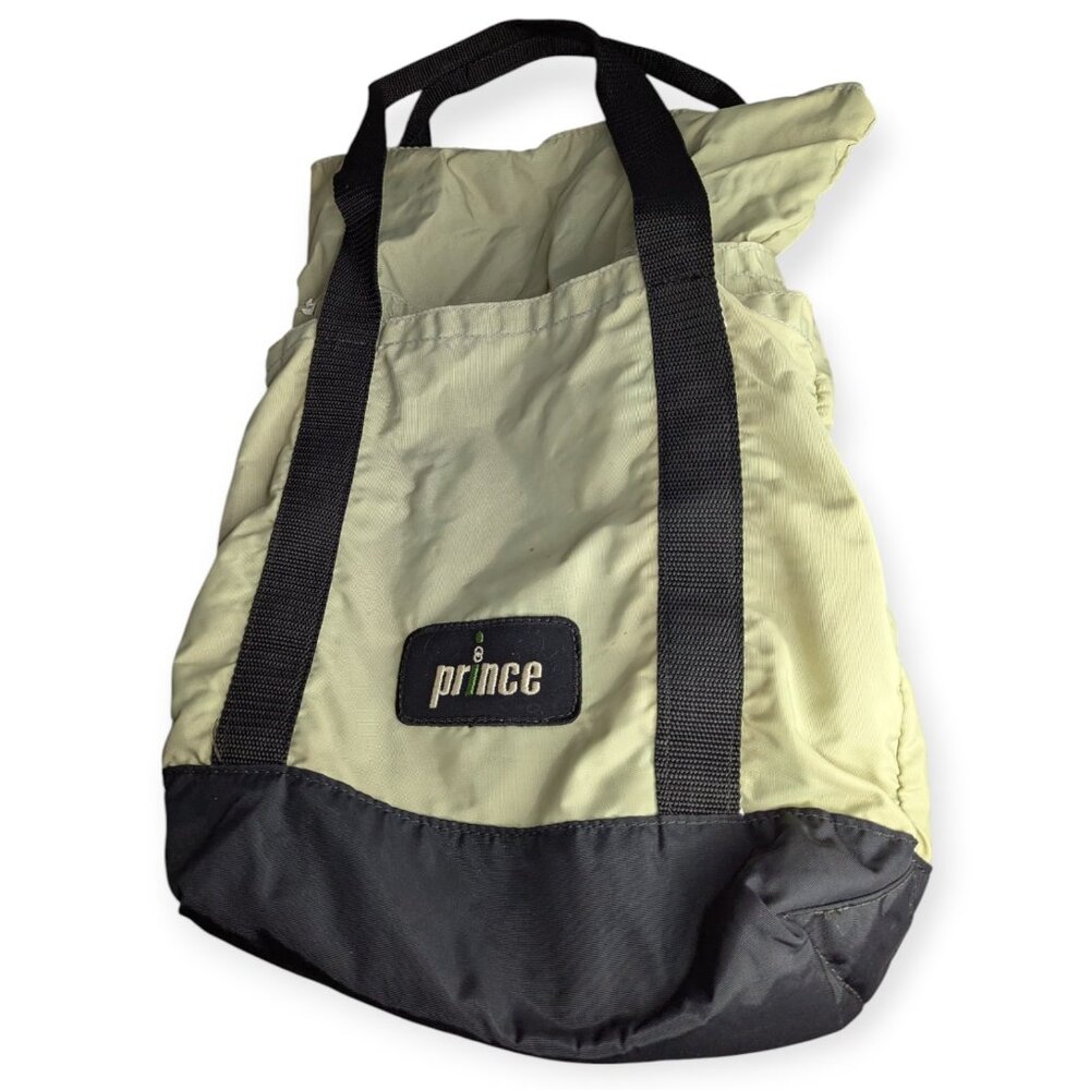 Prince Two-Tone Black & Tan Tote Bag 19" x 10.5" x 4.5"